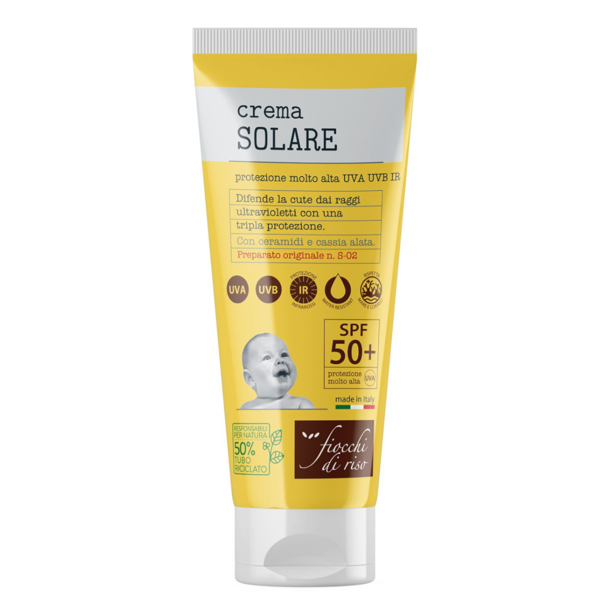 Fiocchi di Riso Bimbi crema solare 50+ neonati acqua