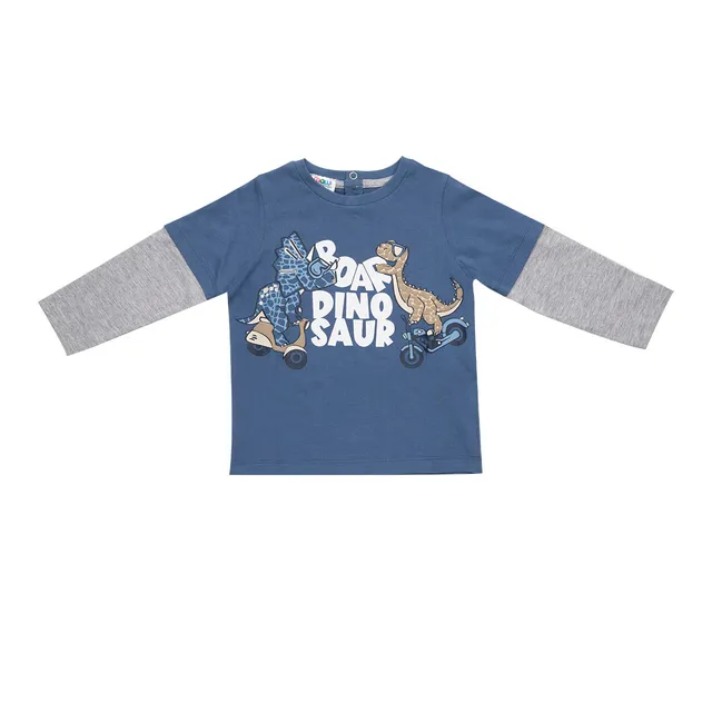Toys Center Baby maglia jersey Dino blu manica lunga