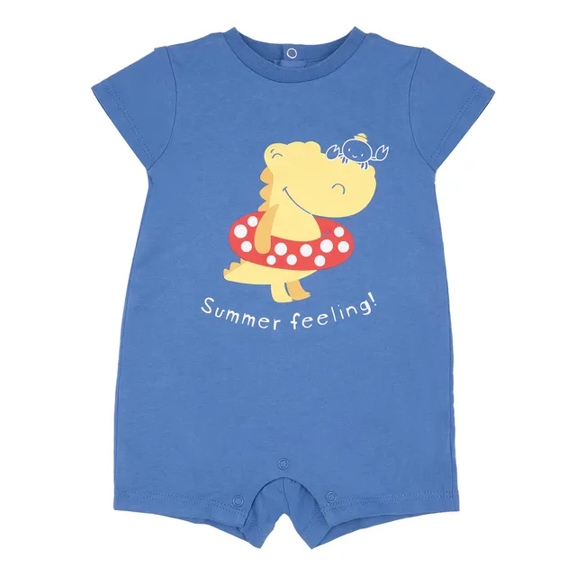Toys Center Baby pagliaccetto jersey blu stampa draghetto