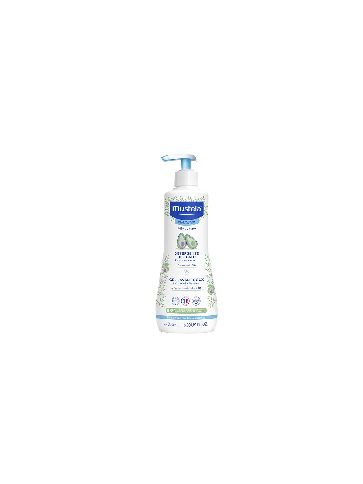 Mustela Detergente Delicato 500 ml dalla nascita