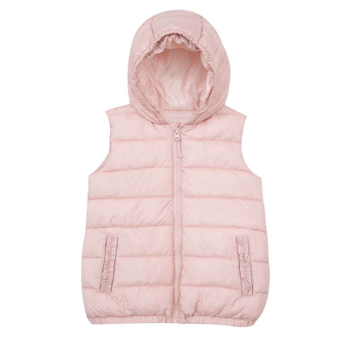 Toys Center Baby gilet imbottito bimba rosa con cappuccio