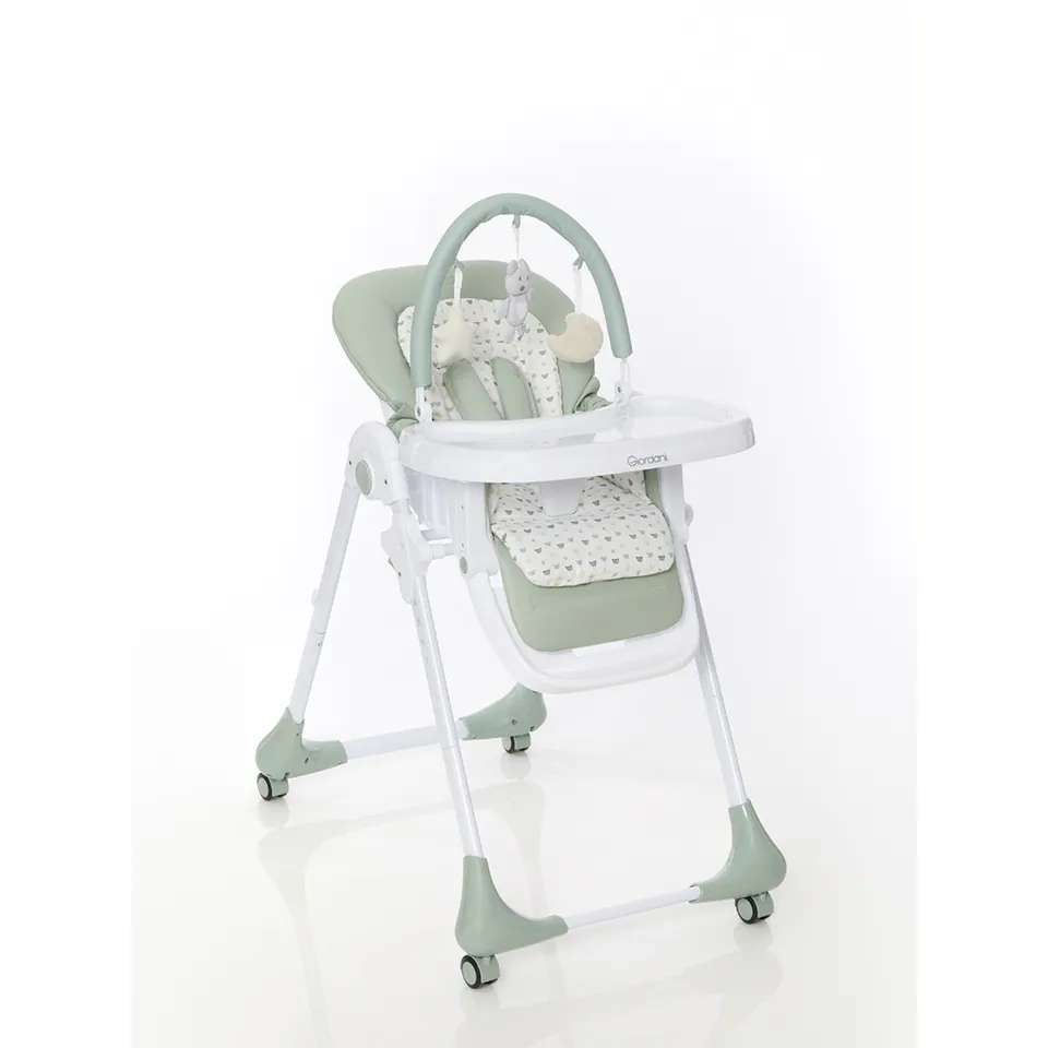 Giordani G-Lunch & Play seggiolone pappa verde con barra gioco