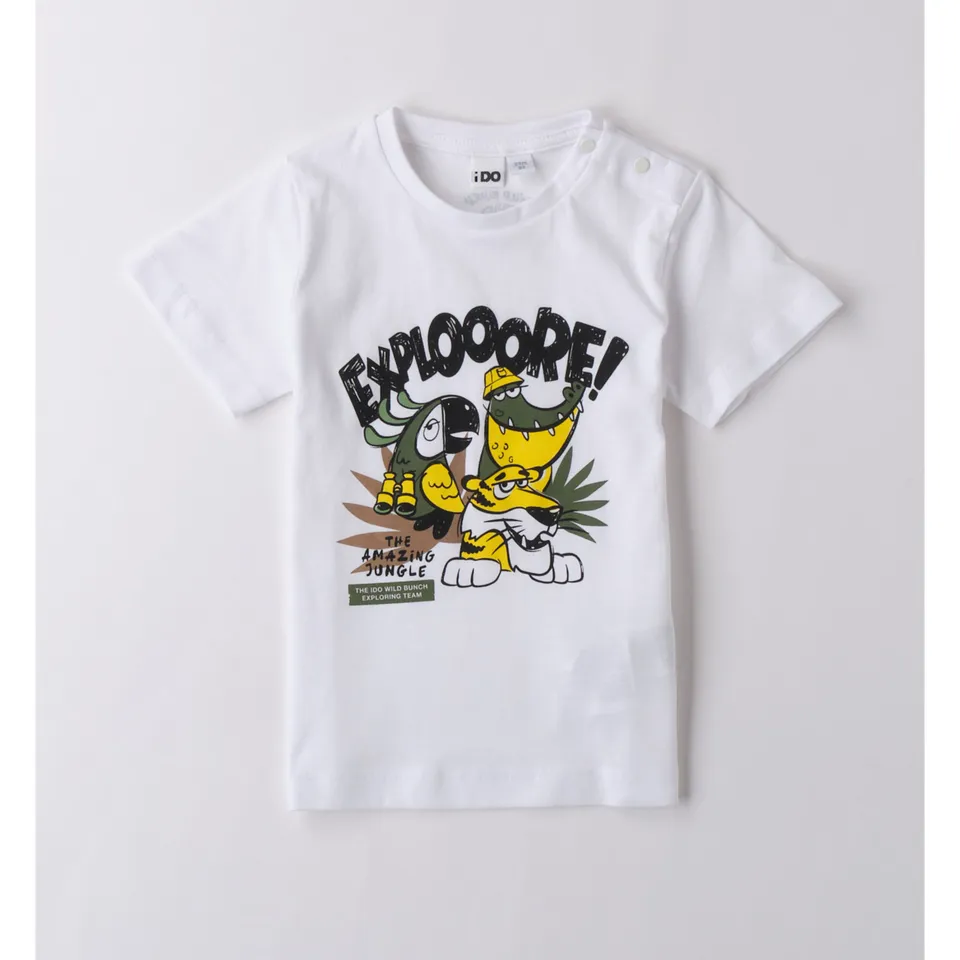 iDO stampa animali t-shirt bambino cotone