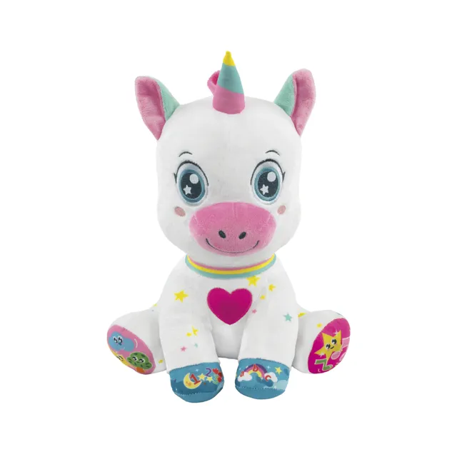 Clementoni Baby Scintilla Unicorno Canta e Brilla Peluche 12m+