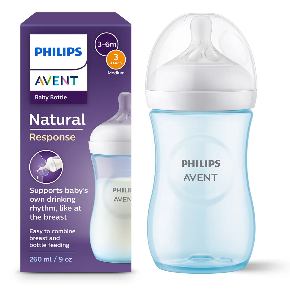 Philips Avent Natural Response SCY903/21 biberon 260 ml azzurro anticolica