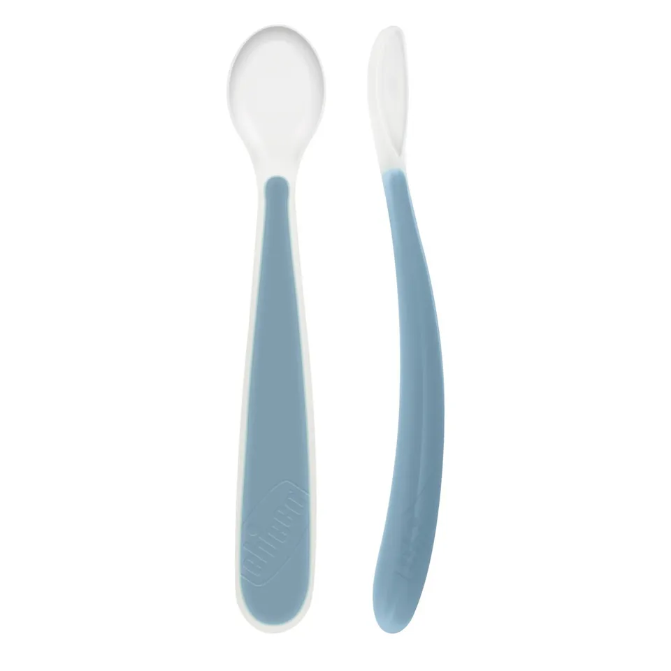 Chicco Soft cucchiaino silicone azzurro 6m+