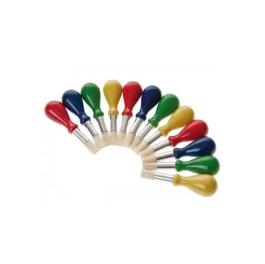 Pennello bambini in legno 10,5 cm setole resistenti