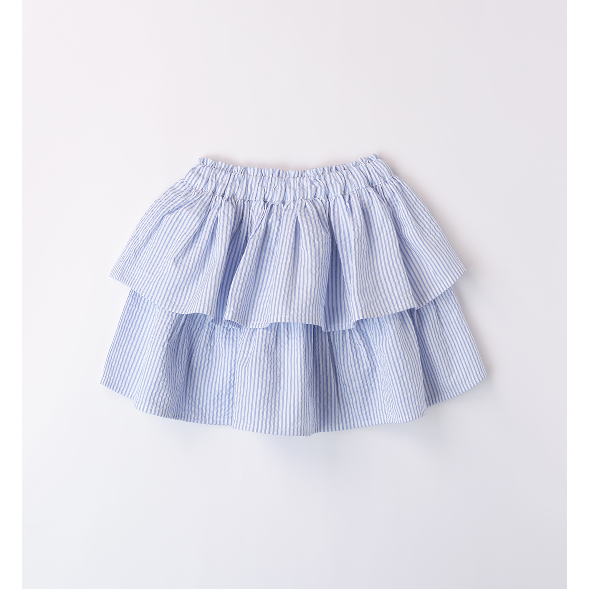 iDO gonna rigata bambina seersucker con balze