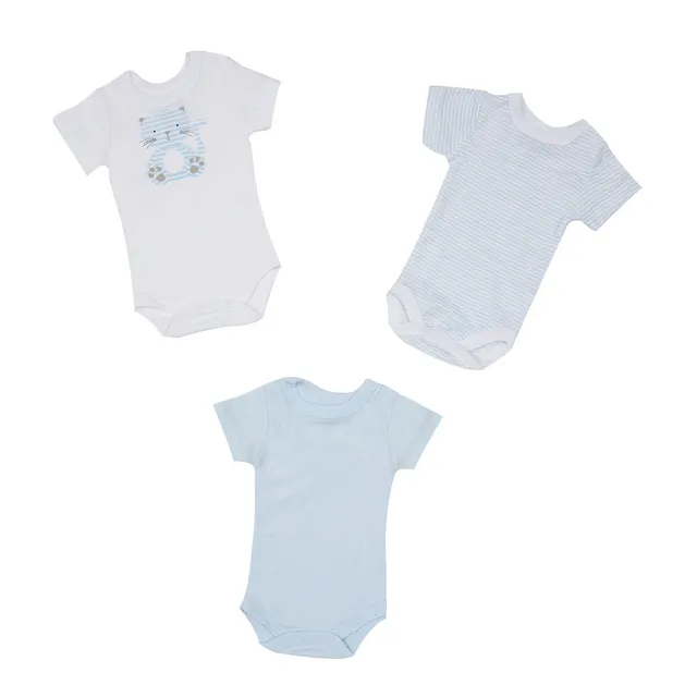 iDO Mawi Gattino Body manica corta 3 pezzi cotone