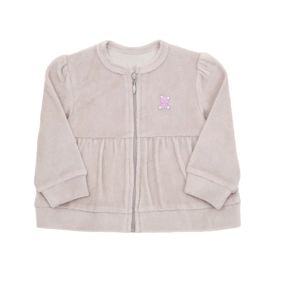 Toys Center Baby Orsetto felpa bimba ciniglia beige con zip