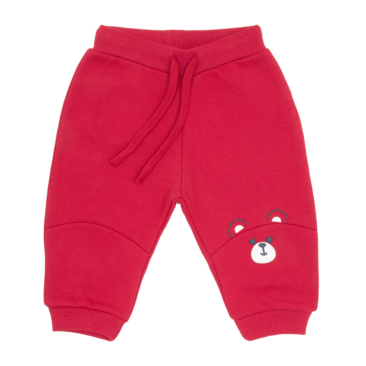Toys Center Baby pantalone felpato bimbo rosso orsetto
