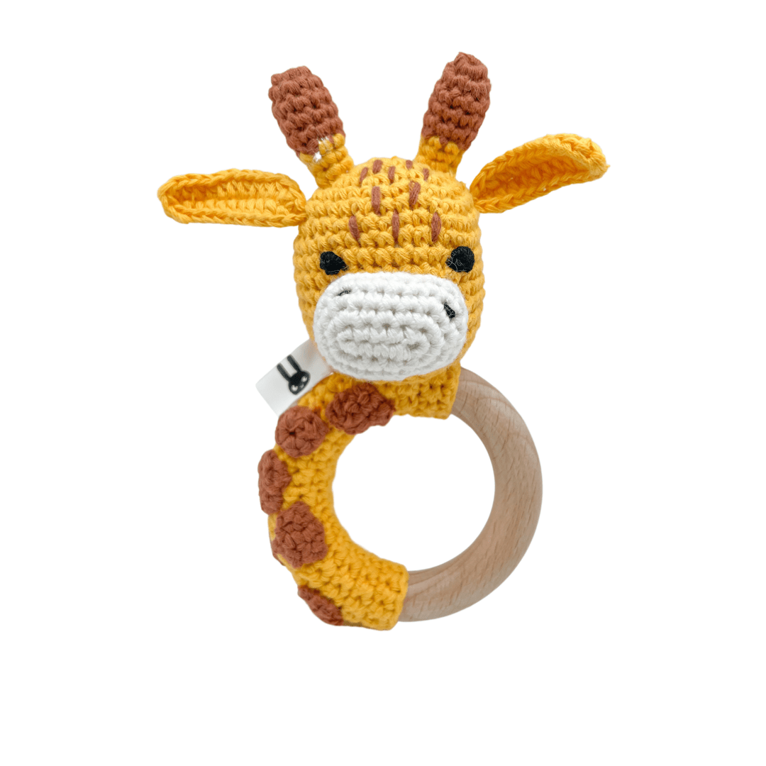 Piccoli Toys Elio sonaglio giraffa uncinetto cotone