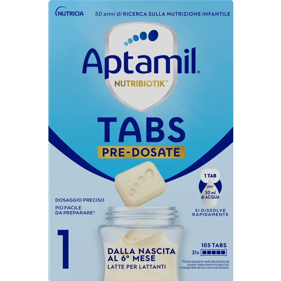 Aptamil Nutriobiotik Tabs 1 Latte 0-6 Mesi 21 Bustine