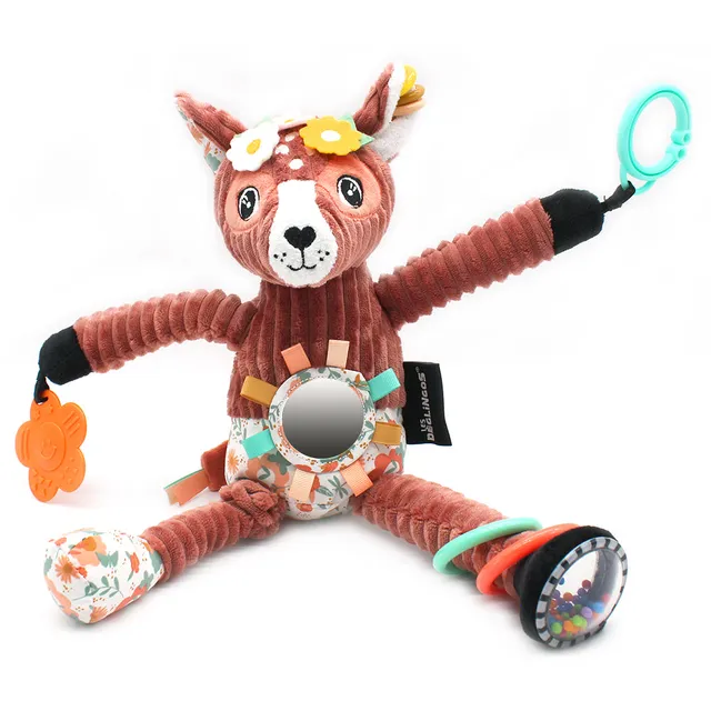 Les Deglingos Melimelos peluche attività cervo terracotta