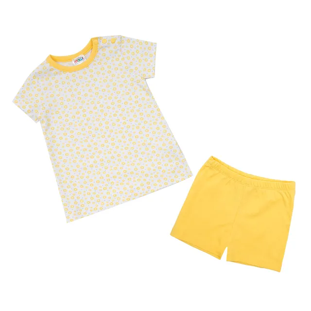 Toys Center Baby pigiama bimba due pezzi bianco giallo jersey