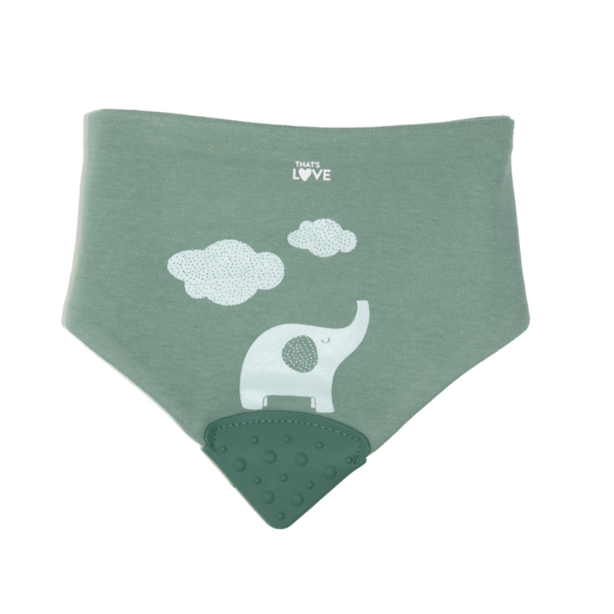That's Love Elephant Green Bavaglino Massaggiagengive Cotone