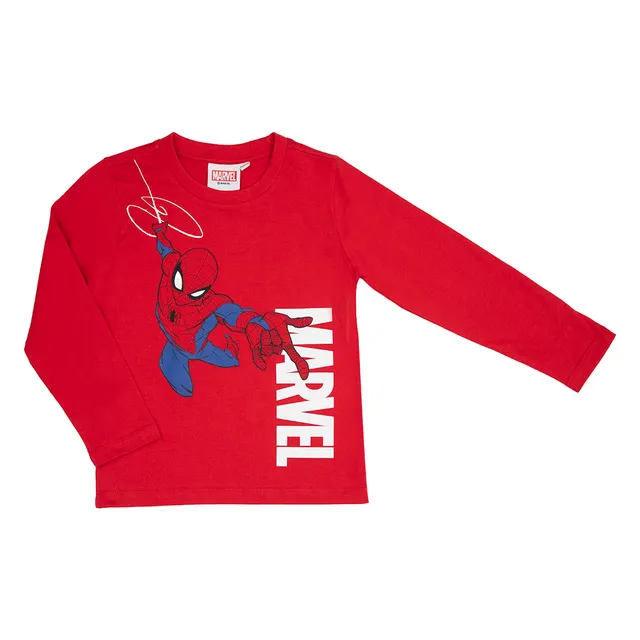 Spider-Man maglietta manica lunga bimbo rossa jersey