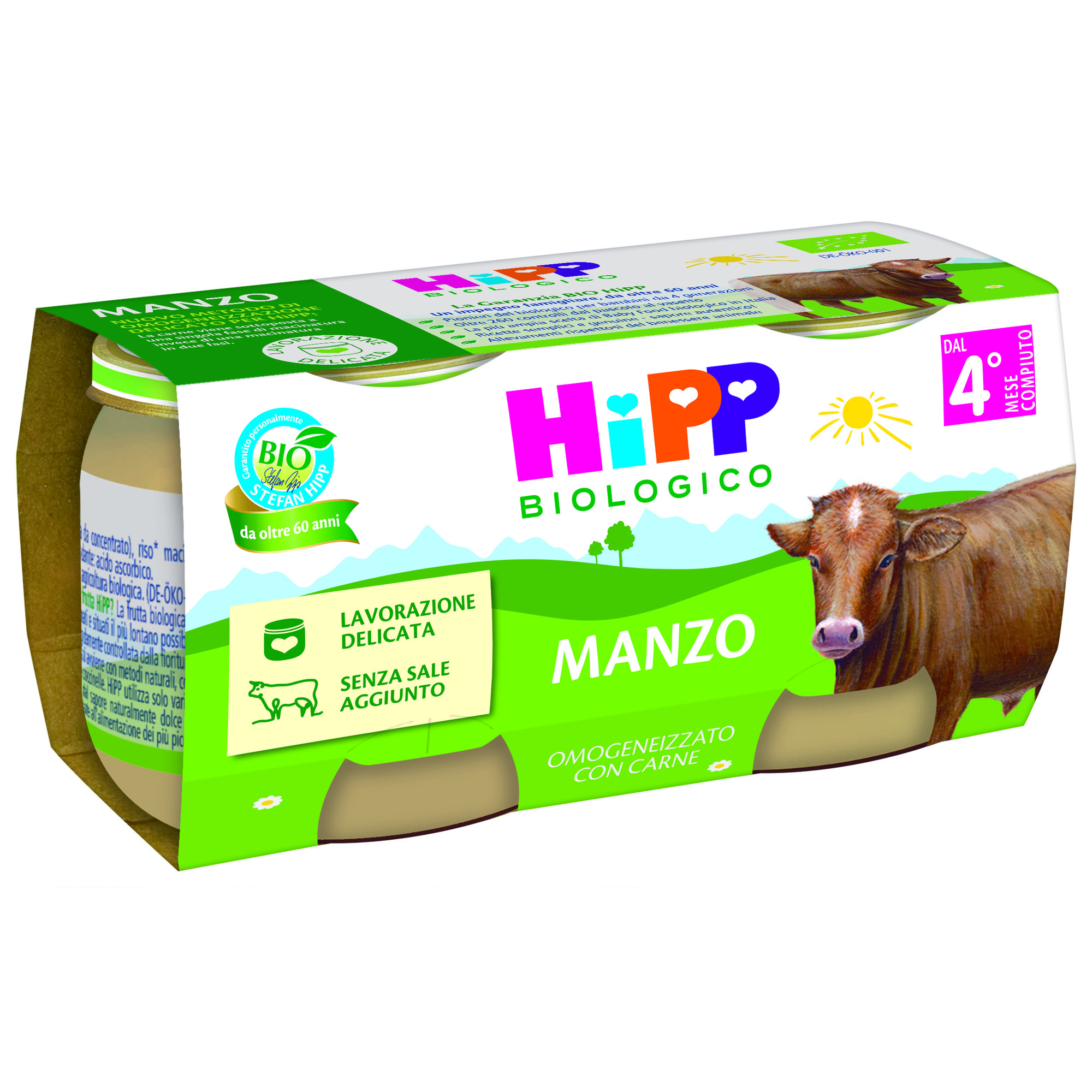 HiPP omogeneizzato manzo bio 2x80g