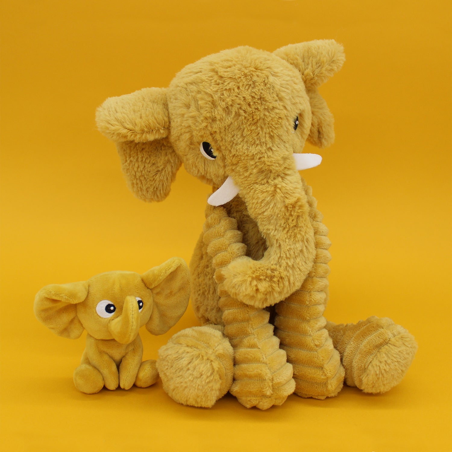 Les Déglingos Ptipotos Dimoitou peluche elefante senape