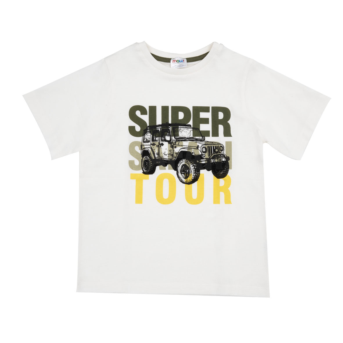 Toys Center Baby T-shirt bimbo jersey bianca stampa jeep