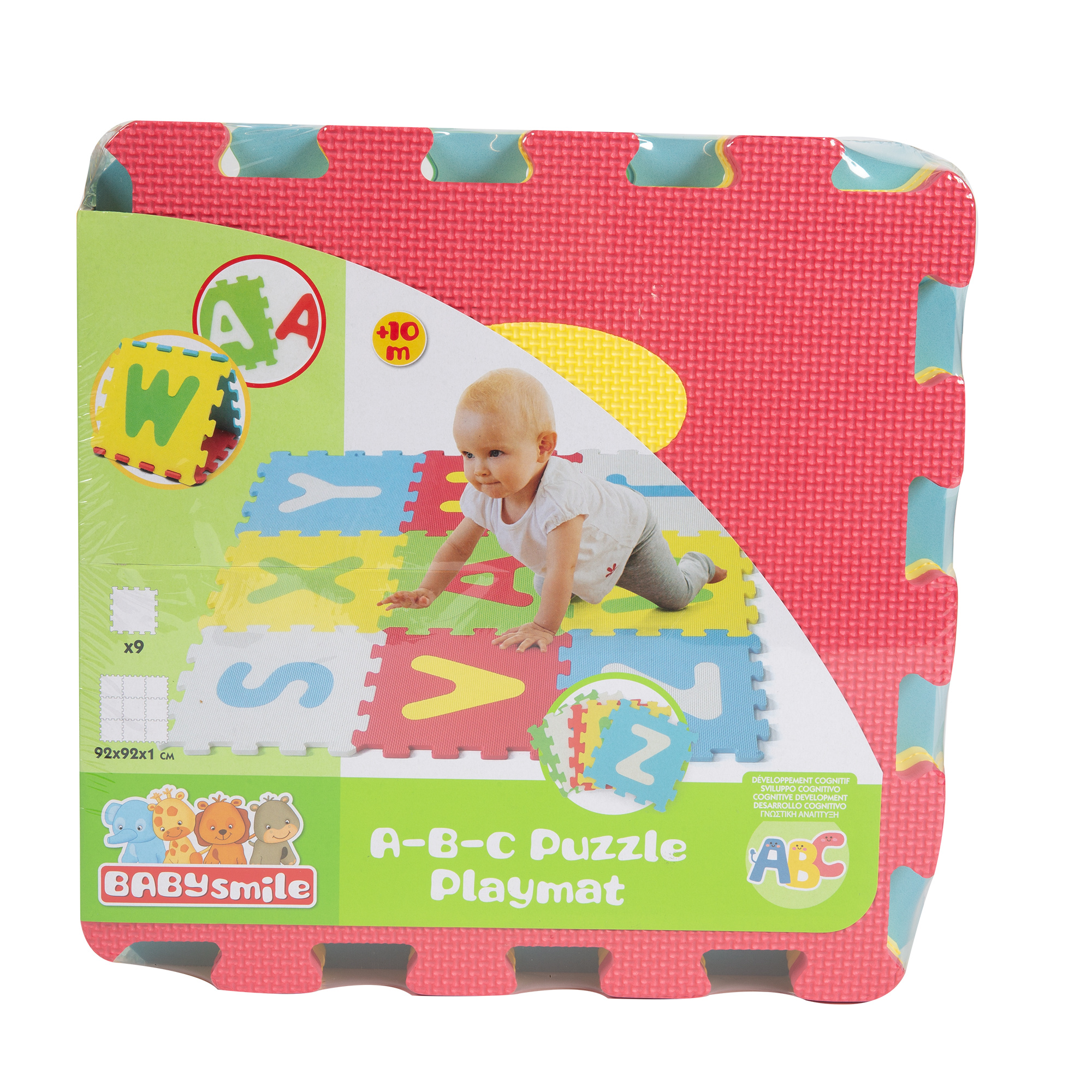 Tappeto puzzle lettere 9 pz 32x32 cm EVA colorato