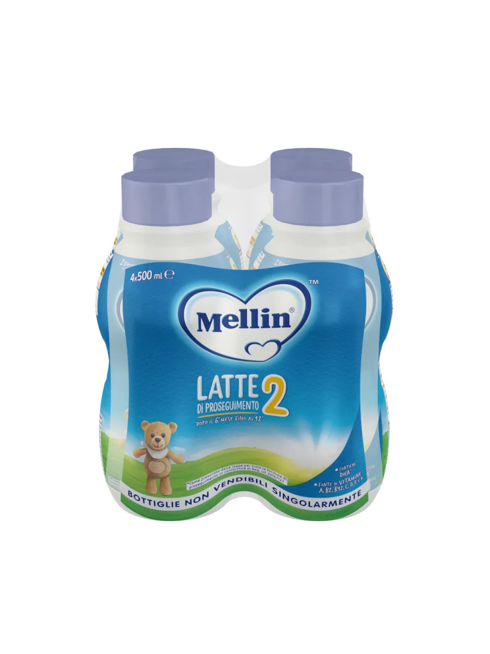 Mellin 2 Latte Liquido Proseguimento 4x500 ml