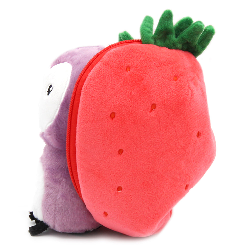 Les Deglingos Flipetz Violet peluche gufo fragola 22 cm