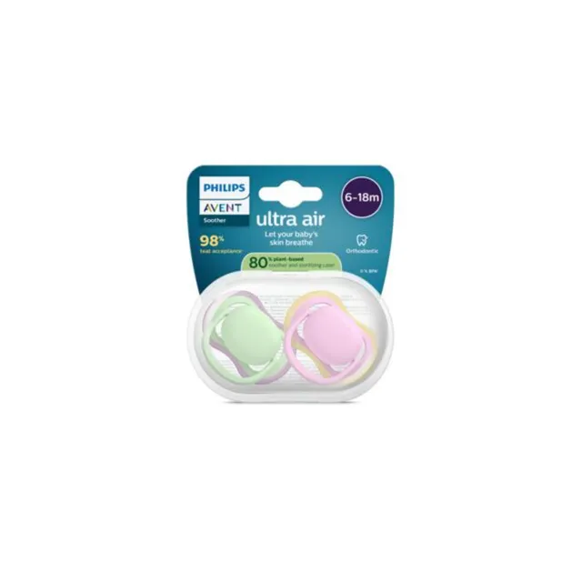 Philips Avent Ultra Air Succhietti 6-18M Verde Rosa 2pz