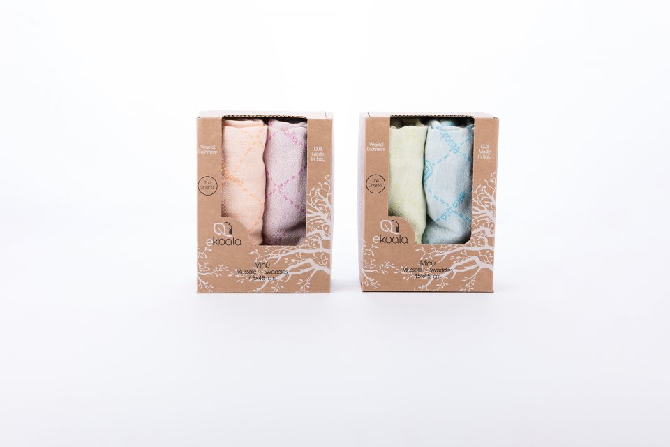 eKoala Minù mussola neonato cashmere vegetale bio
