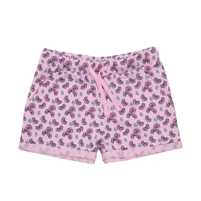 Shorts bimba rosa stampa farfalline elastico
