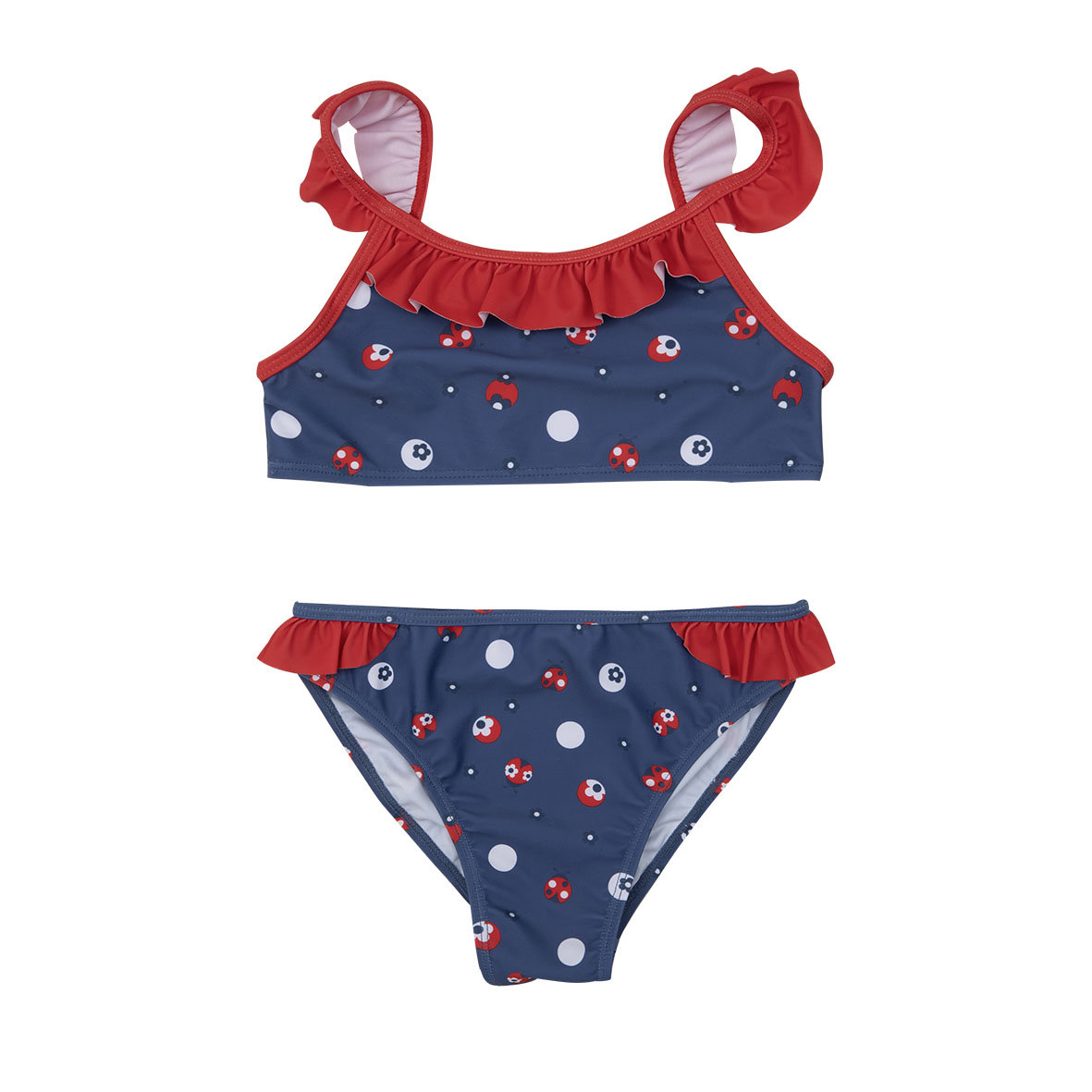Toys Center Baby costume bimba blu coccinelle rouches