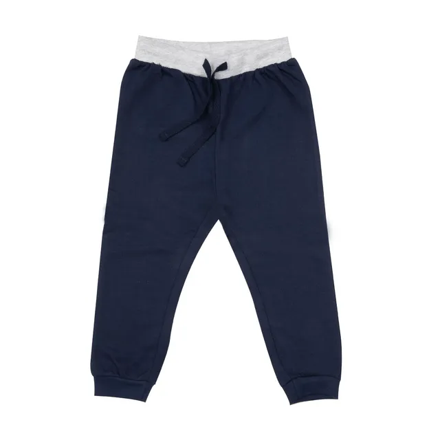 Mawi pantalone tuta blu french terry elastico
