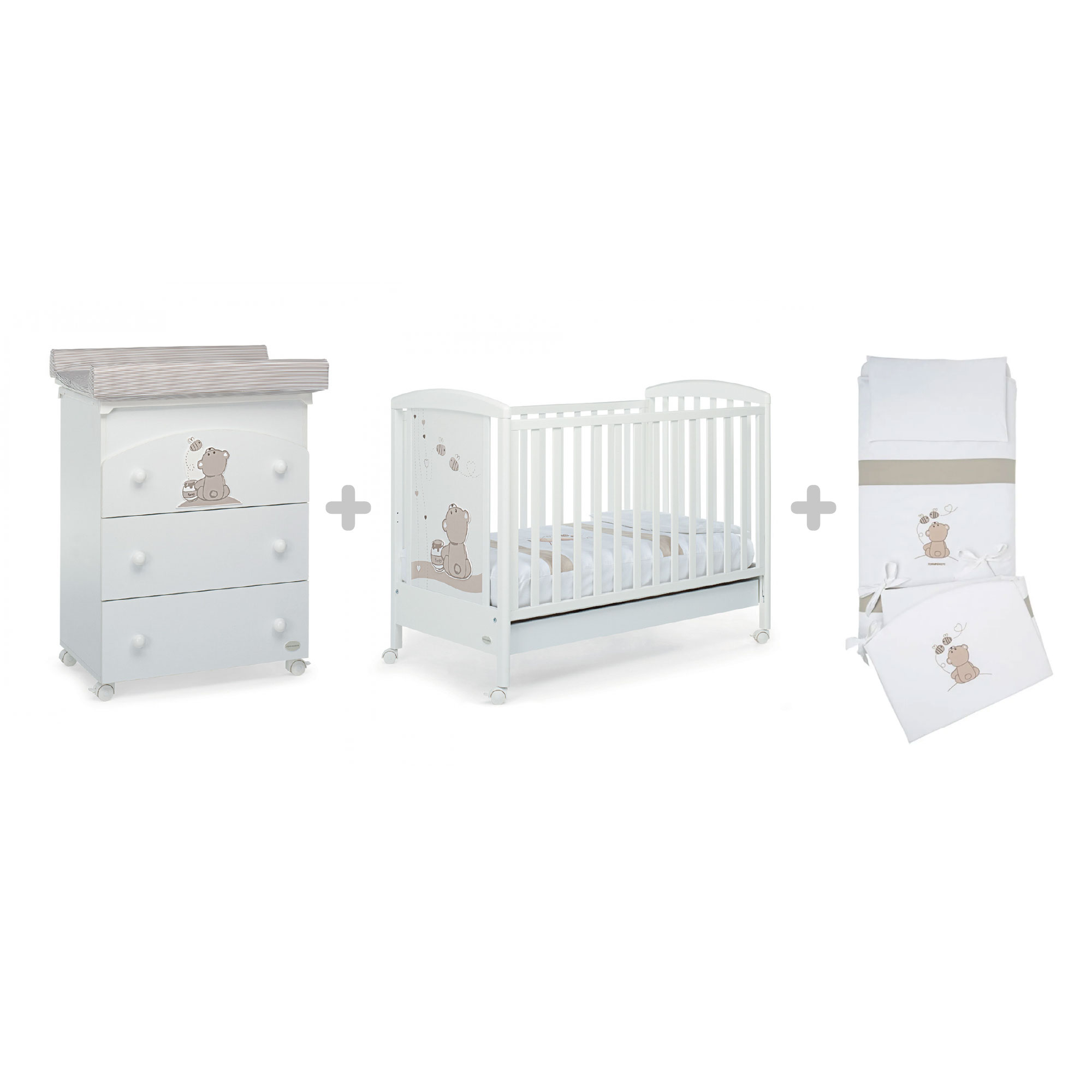 Foppapedretti Golosone Set Cameretta Lettino Bagnetto Piumone