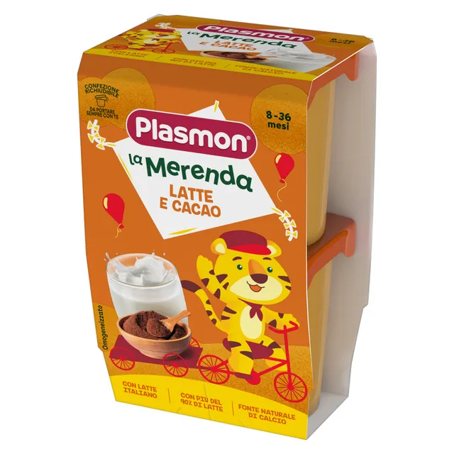 Plasmon Merenda Latte e Cacao 2x120 g dai 6 Mesi