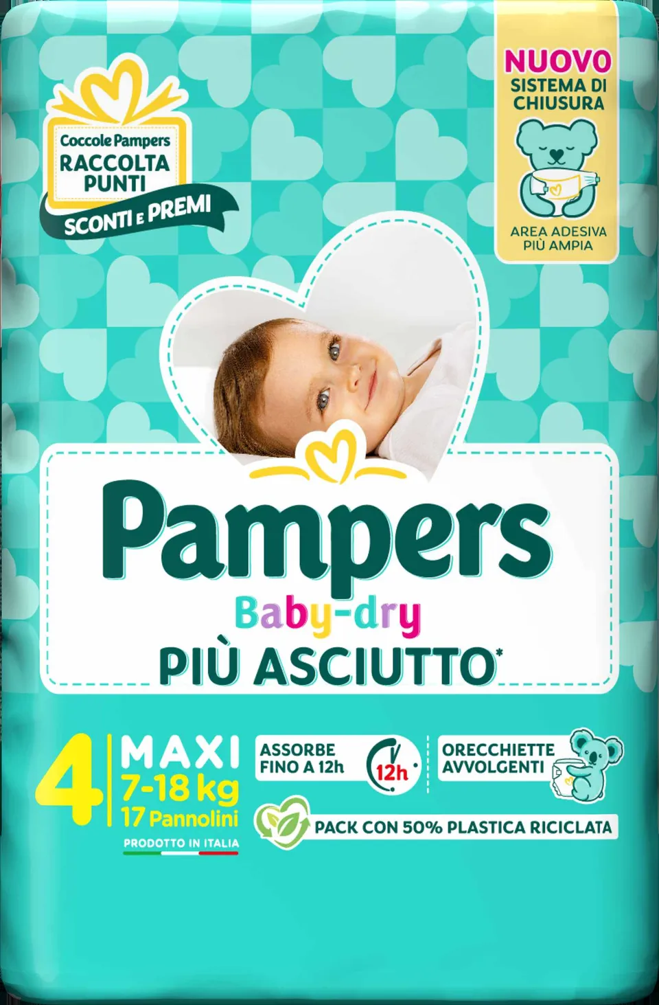 Pampers Baby-Dry Maxi pannolini 17 pz apri e chiudi