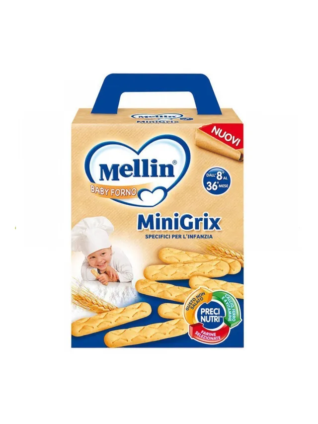 Mellin MiniGrix Cracker Infanzia 180 g dall’8 Mese