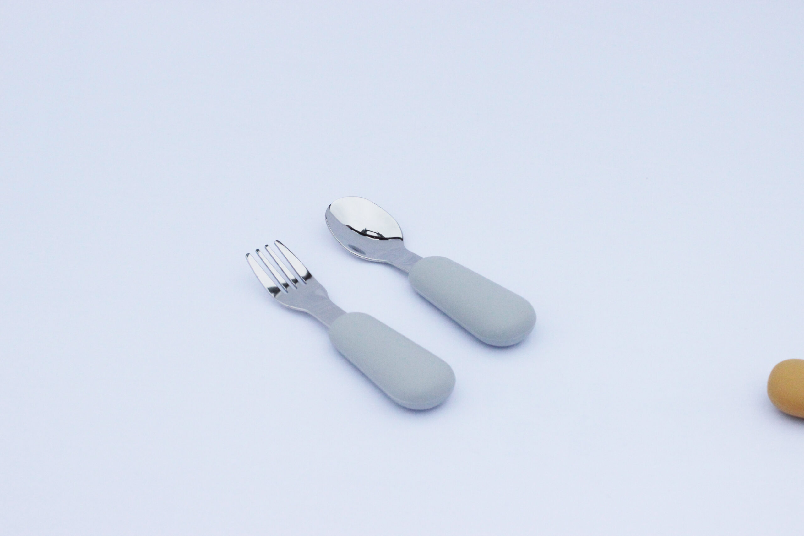 Baby's Clan Feeding set posate bimbo 2 pezzi acciaio e silicone