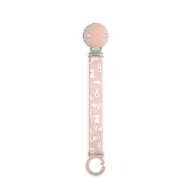 Suavinex Wonderland clip portaciuccio tessuto rosa silicone