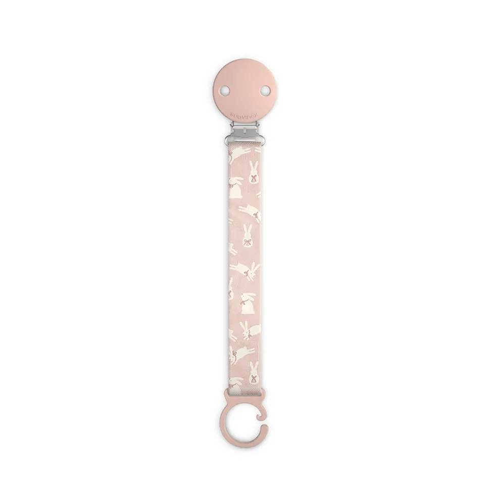 Suavinex Wonderland clip portaciuccio tessuto rosa silicone