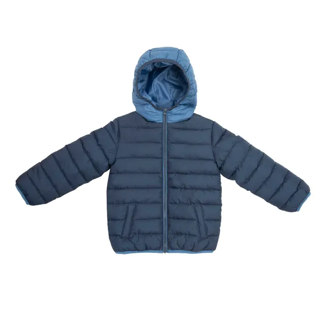 Toys Center Baby piumino bimbo blu con cappuccio tasche
