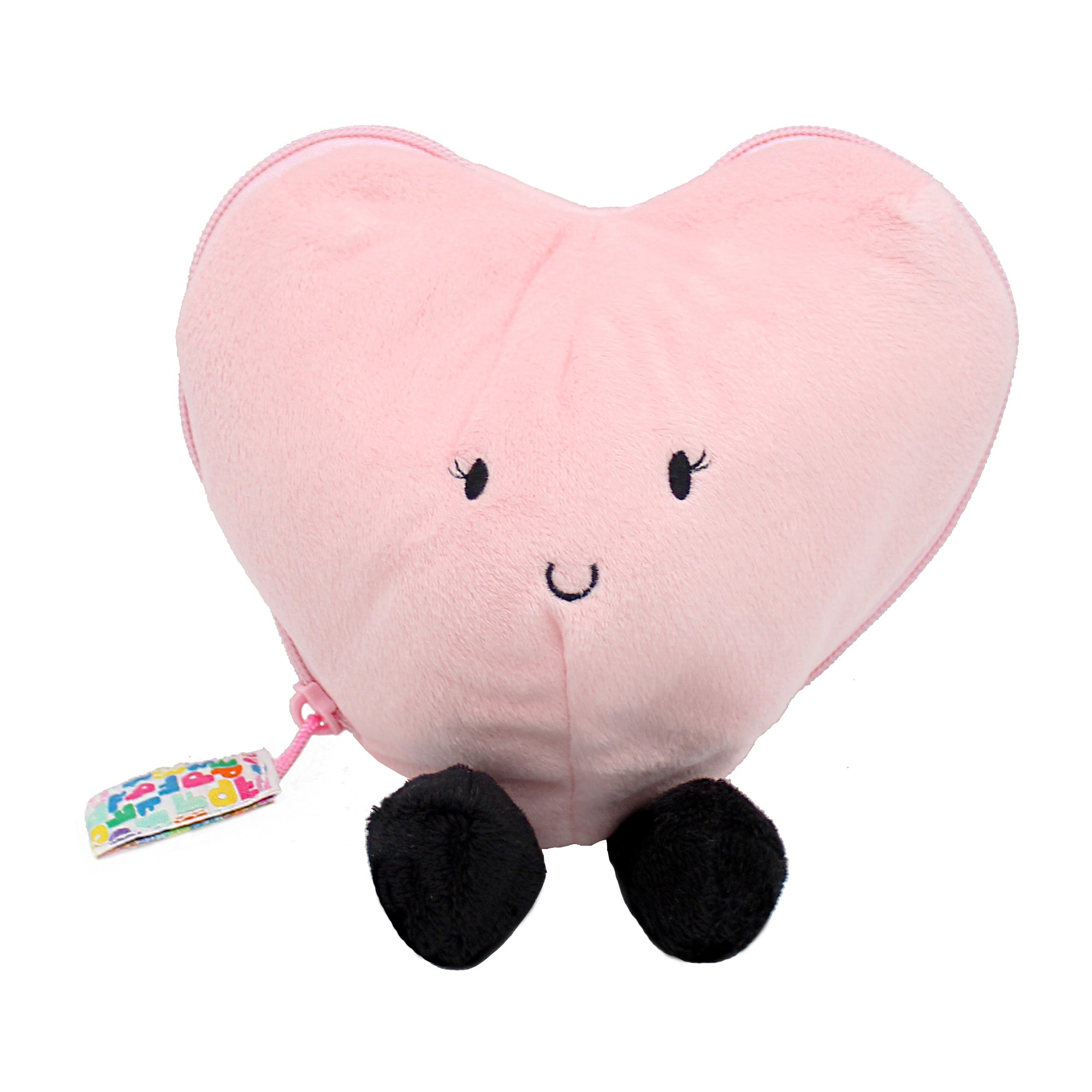 Les Deglingos Flipetz peluche cuore fiore rosa reversibile