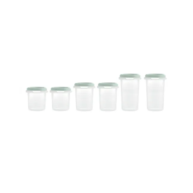 Miniland Set 6 contenitori ermetici mint latte materno 330 ml