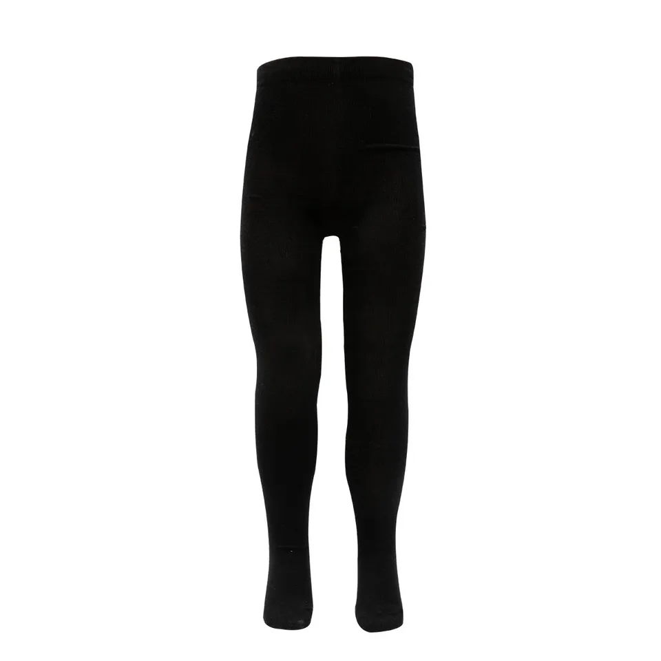 Collant Bimba Nero Tinta Unita Morbido