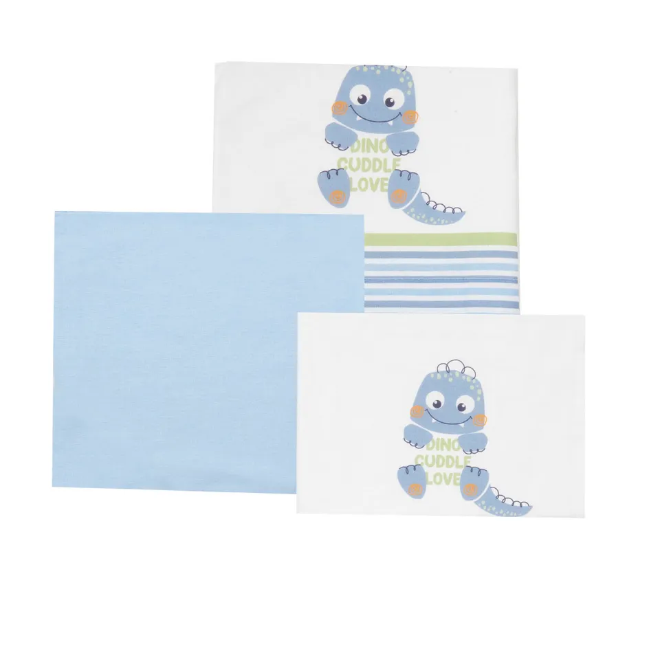 Toys Center Baby Set Lenzuola Culla 3 Pezzi Draghetto Azzurro