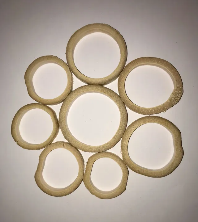 The Dida anelli in bambù naturale gioco 5 pezzi