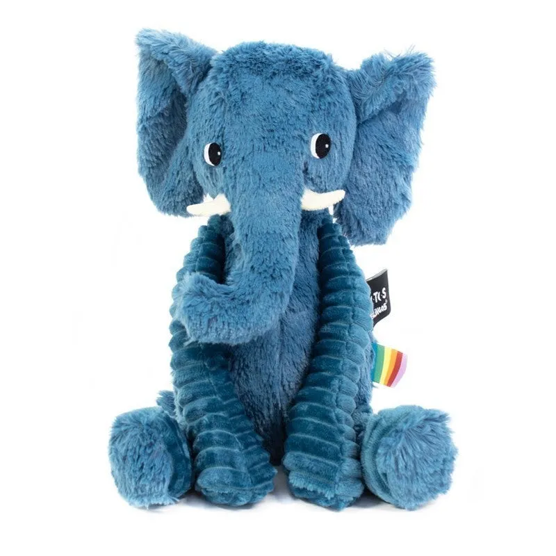 Les Deglingos Ptipotos Dimoitou Peluche Elefante Blu 35 cm