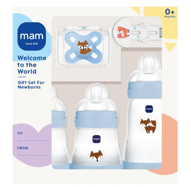 MAM Welcome to the World set nascita azzurro anticolica