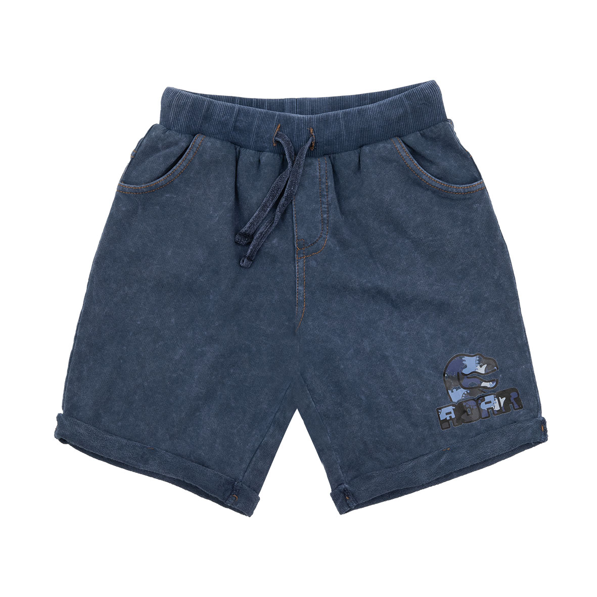 Short bimbo finto denim blu elastico tasche