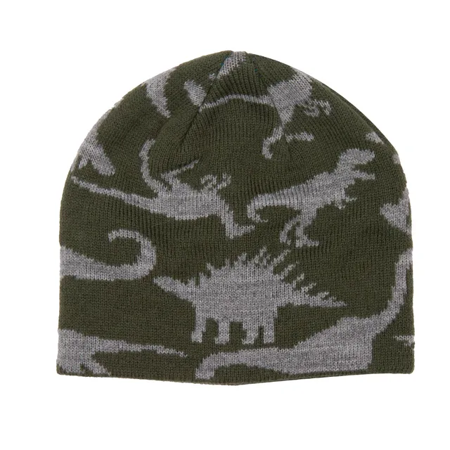 Mawi Tricot Baby cuffia neonato verde dinosauri
