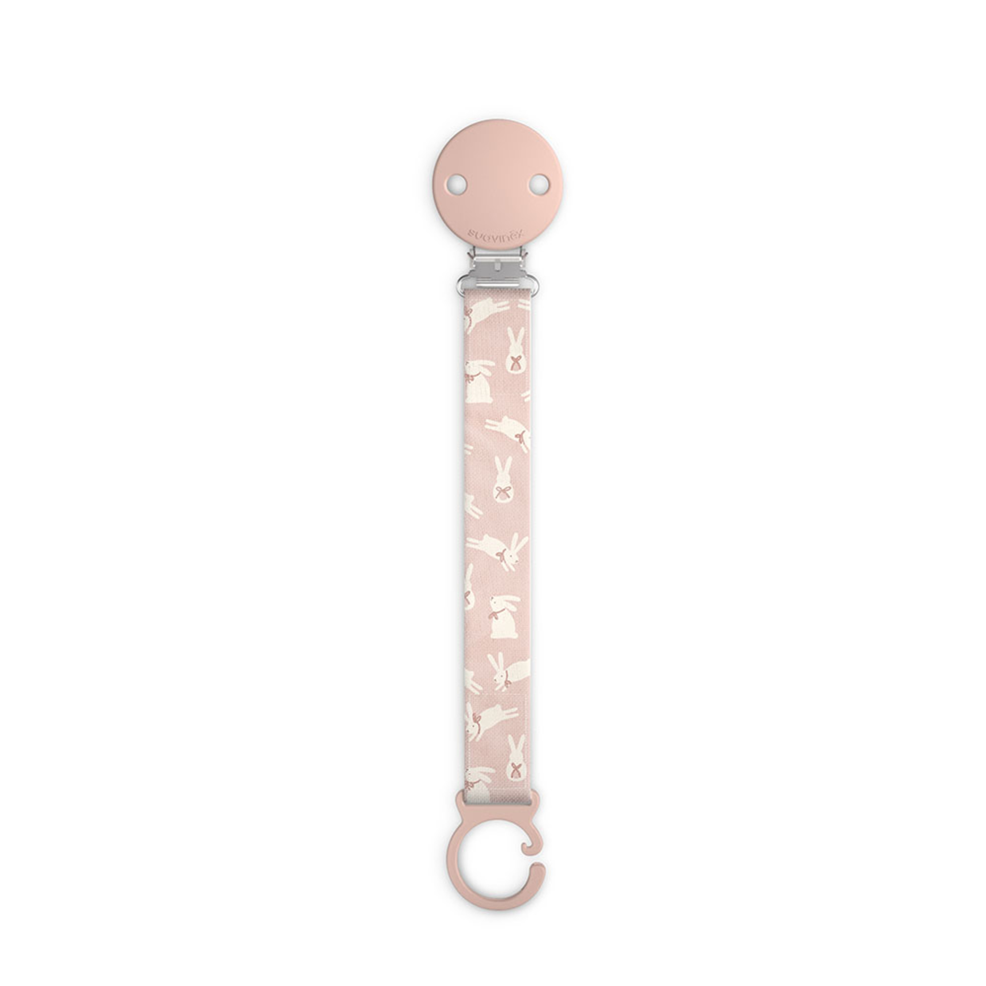 Suavinex Wonderland clip portaciuccio tessuto rosa silicone